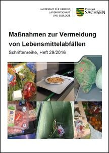 Titelseite der Broschüre "Maßnahmen zur Vermeidung von Lebensmittelabfällen"